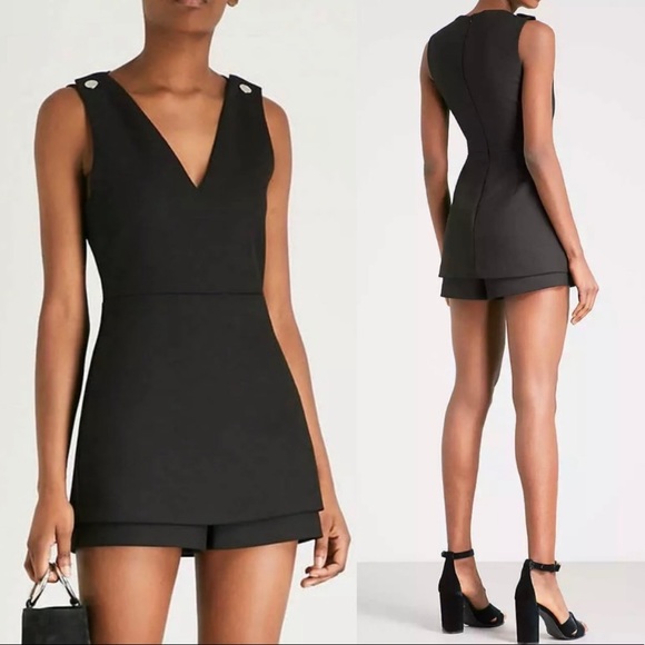 Maje Pants - New $340 Maje Irisa Black Playsuit Size 34 US XS